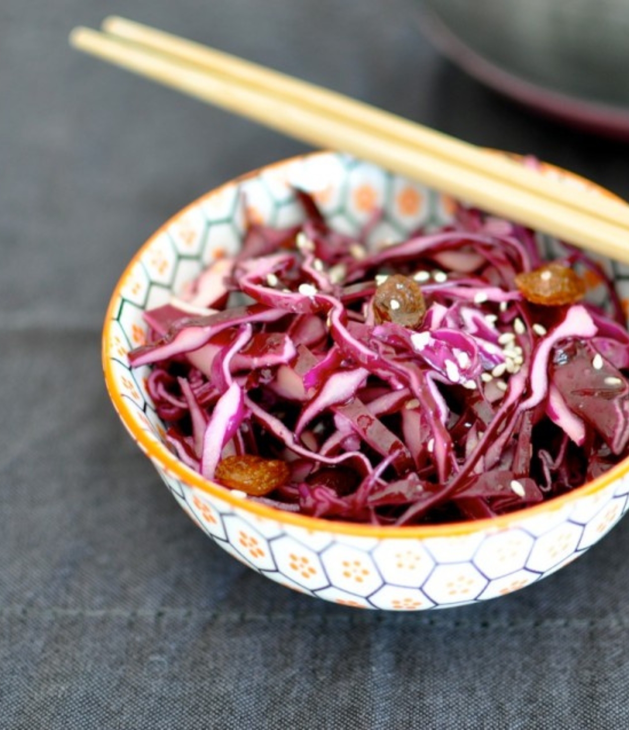 salade de chou rouge japonaise sesame