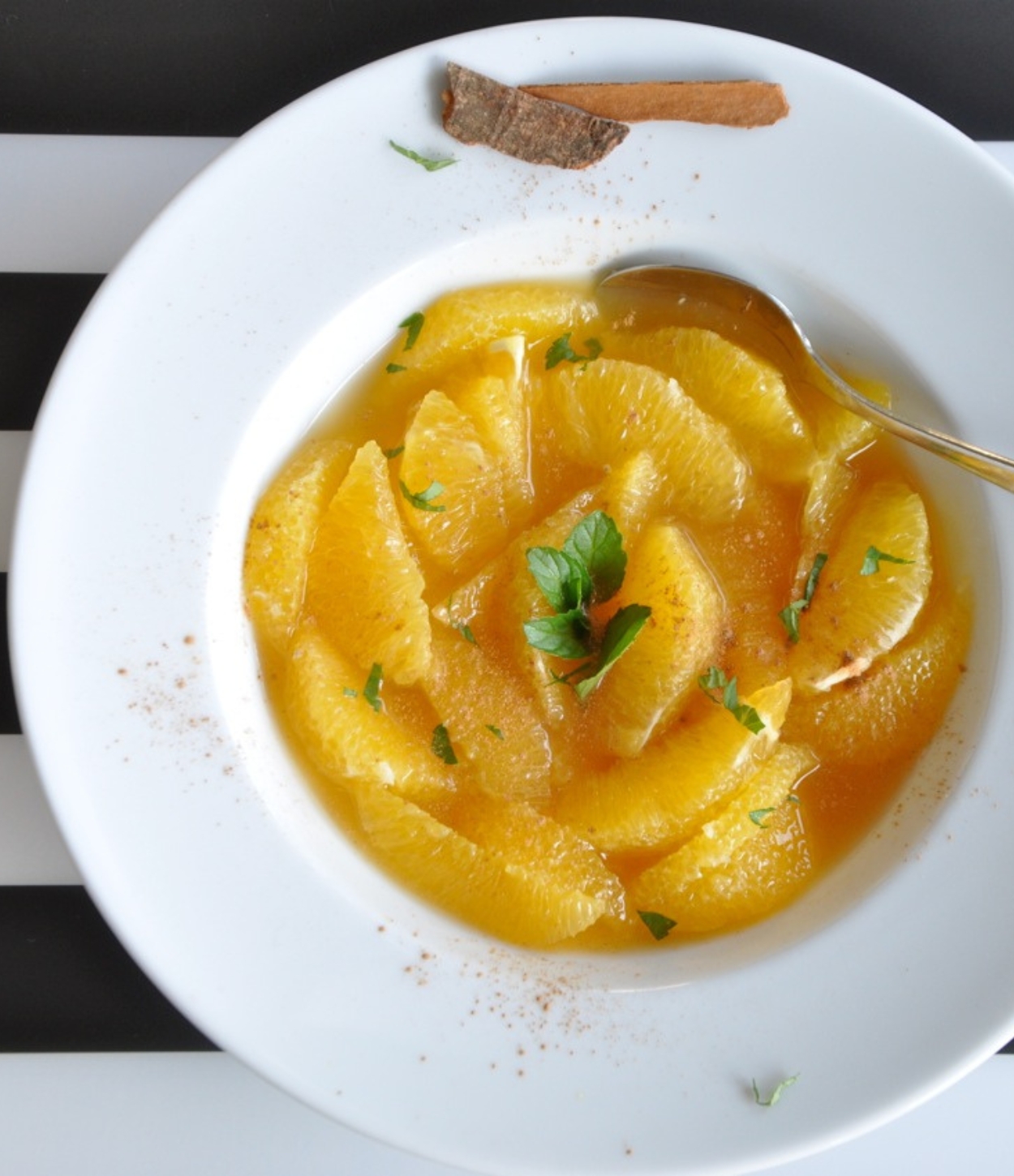 salade orange cannelle menthe